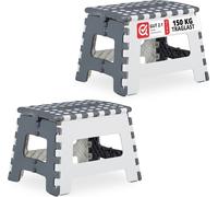 relaxdays Tabouret pliant M Set de 2 pièces