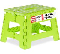 relaxdays Tabouret pliant M Vert