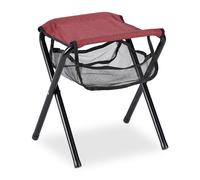 relaxdays Tabouret pliant rouge jusqu'à 120 kg
