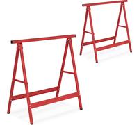 relaxdays Tabouret pliant, set de 2, rouge