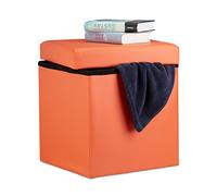Relaxdays Tabouret pliant similicuir