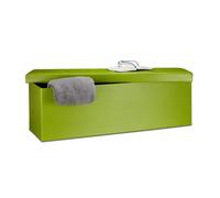 Relaxdays Tabouret pliant similicuir pouf pliable