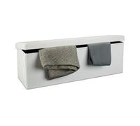 Relaxdays Tabouret pliant similicuir pouf pliable