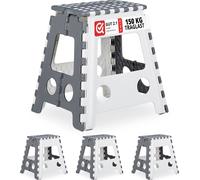 relaxdays Tabouret pliant XL Set de 4 pièces