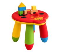 Relaxdays Tabouret enfant multicolore lavable