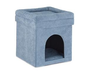Relaxdays Tabouret refuge chat gris
