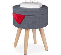 relaxdays Tabouret rond avec fonction table