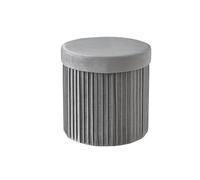 Relaxdays Tabouret velours avec rangement intégré