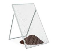 Relaxdays Tamis de Jardin, H x l : 100 x 60 cm, Tamis de Terre galvanisé, métal, Maille 15 x 25 mm, Tamis à Compost, Acier, Argent