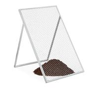 Relaxdays Tamis de Jardin, HxL: 100 x 60 cm, Tamiseur Terre, Acier, Maille de 20 x 40 mm, Compost ou Engrais, argenté