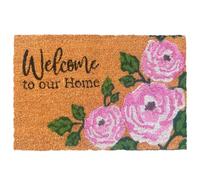 Relaxdays Tapis Coco «Welcome» 60 x 40 cm, antidérapant, résistant aux intempéries, intérieur/extérieur, Multicolore