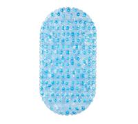 Relaxdays tapis de bain aspect rocheux 68 x 35 5 cm lavable support de baignoire antidérapant ventouses bleu