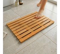 Relaxdays Tapis de bain bambou