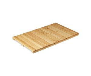 Relaxdays Tapis de bain bambou pour salle de bain