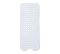 Relaxdays Tapis de Bain, Bath Mat Extra-Large, ventouses, Effet Massage, antidérapant, 100x40 cm, Blanc, Plastique, 1 unité