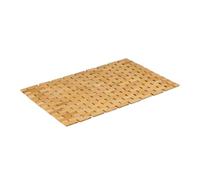 Relaxdays Tapis de Bain en Bambou, 60x40 cm, caillebotis pour Sauna, Douche, intérieur et extérieur, Enroulable, Nature