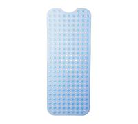Relaxdays Tapis de Bain, Extra-Large, Massage, Bath Mat avec ventouses, Carpette de Bain Lavable, 97 x 39 cm, Bleu
