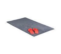 Relaxdays Tapis de bain lavable 60 x 100 cm douche salle de bain - gris