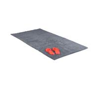 Relaxdays tapis de bain lavable 80 x 150 cm tapis de douche salle de bain, gris