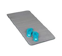 relaxdays Tapis de Bain Mousse mémoire, antidérapant, sèche Vite, Moelleux Gris, 50 x120 cm