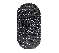 Relaxdays Tapis de bain pour baignoire Aspect pierre, tapis de bain antidérapant, avec ventouses, lavable, LxP: 36 x 68 cm, noir