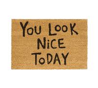 relaxdays tapis de coco YOU LOOK NICE marron 40,0 x 60,0 cm