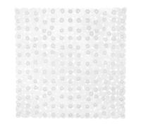 Relaxdays, Transparent Aspect Pierre, Tapis Douche antidérapant AV. ventouses, Lavable, carré 53 x 53 cm, Plastique, 1 élément