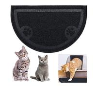 Relaxdays Tapis de gamelle, écuelles chats & chiens, antidérapant, étanche, support en PVC, 40x59 cm, noir