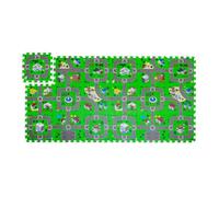 Relaxdays Tapis de jeu circuit 18 pièces sans risque mousse EVA pour chambre d'enfant 178 5 x 90 cm multicolore