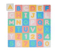 Relaxdays Tapis de Jeu Lettres & Chiffres, 36 pièces, pour Enfants, L x P : 171 x 171 cm, sans BPA, Mousse, Multicolore