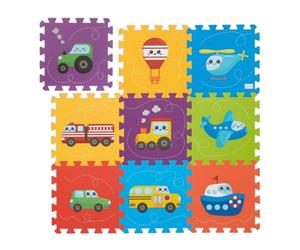 Relaxdays Tapis de jeu orné de véhicules