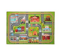 relaxdays Tapis de jeu petite ville vert/coloré 100,0 x 150,0 cm