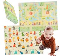 relaxdays Tapis de jeu pliable Animaux, rue, ABC