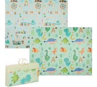 relaxdays Tapis de jeu pliable Dinosaure et train