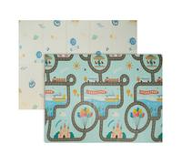 Relaxdays Tapis de jeu pliable, motif astronaute & bateau, 200x150 cm, mousse XPE, tapis bébé multicolore