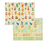 Relaxdays Tapis de jeu, pliable, motifs, sans substances nocives, mousse XPE, 200 x 150 cm, multicolore