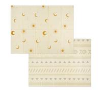 Relaxdays Tapis de Jeu, Pliable, Motifs, sans substances nocives, Mousse XPE, 200 x 150 cm, Multicolore