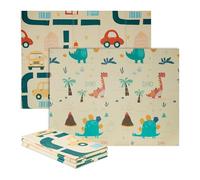 Relaxdays Tapis de Jeu, Pliable, Motifs, sans substances nocives, Mousse XPE, 200 x 150 cm, Multicolore