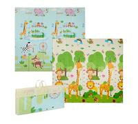 Relaxdays Tapis de Jeu Pliable, pour Enfants, sans polluants, 200 x 180 cm, en Mousse XPE, Tapis Rampant, Multicolore