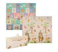 Relaxdays Tapis de Jeu Pliable, sans polluants, 200x180 cm, en Mousse XPE, Tapis Rampant, Enfant, bébé, Multicolore