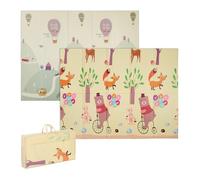Relaxdays Tapis de Jeu Pliable, sans polluants, réversible, 200 x 150 cm, Mousse XPE, Protection Sol, Multicolore
