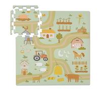 Relaxdays Tapis de Jeu sur Le thème de la Ferme, 21 pièces en Tout, Mousse sans substances nocives, Multicolore