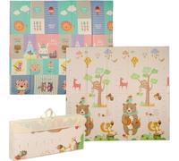 Relaxdays Tapis de jeu, tapis enfant pliable, non toxique, 200 x 180 cm, tapis mousse XPE, tapis d'éveil bébé, multicolore