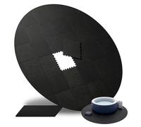 Relaxdays Tapis de Piscine, 45 pièces, Ø 370 cm ép. 1,2 cm, Noir