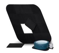 Relaxdays Tapis de Piscine, Lot de 17, 1,2×216×216 cm, Mousse EVA, Noir