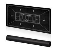 Relaxdays Tapis de Poker ou Texas Hold'em, Dessous antidérapant, Emballage Pratique, 6 Joueurs, 120 x 60 cm, Noir