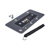 Relaxdays Tapis de poker, en polyester, caoutchouc, résistant et antidérapant, 180 x 90 cm, Texas Holdem, couleur noire