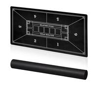 Relaxdays Tapis de Poker ou Texas Hold'em, Dessous antidérapant, Emballage Pratique, 6 Joueurs, 120 x 60 cm, Noir