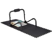 Relaxdays Tapis de sol protection appareil sportif 30x30 cm dalle amortissante chocs, 1cm épaisseur bruit 2,1 m², set de 24 pièces, noir 10021533