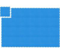 Relaxdays, Bleu Tapis de Sol 24 nattes pour Fitness et appareils de Sport, EVA, sans BPA, superficie 2,1 m²,lxP 30x30 cm, 1